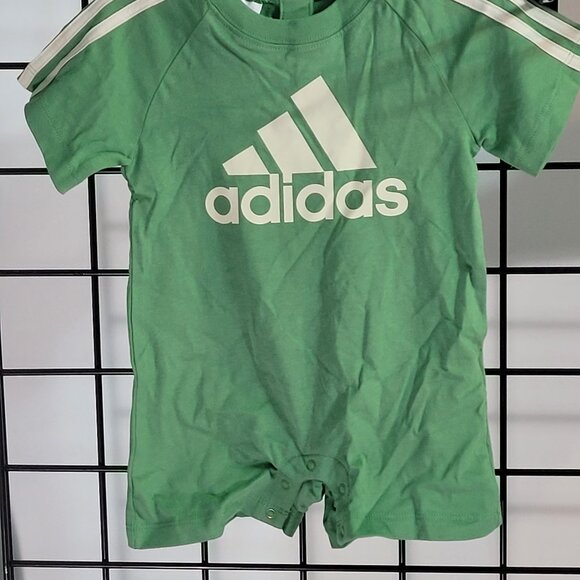 Adidas Baby Onesie - Size 9 Mos - Stylish Green Athletic Outfit - Picture 5 of 13